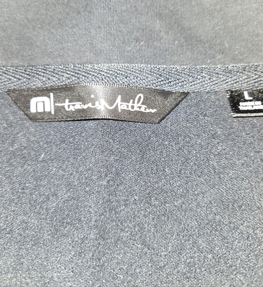 **Travis Mathew, Men's Lg Black Cloud Quarter Zip Pullover, Few Flaws** - Picture 5 of 12